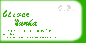 oliver munka business card